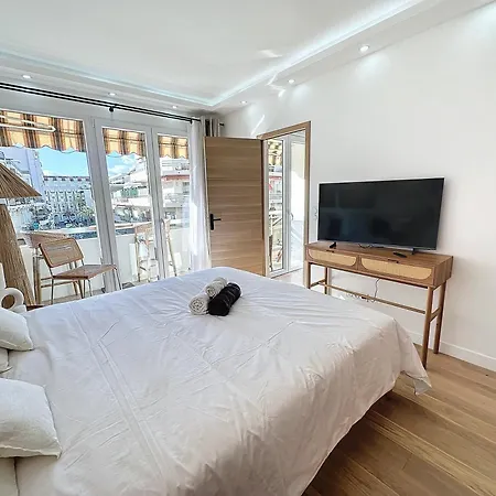 דירה 50m2 Croisette Martinez, Terrasse Vue קאן
